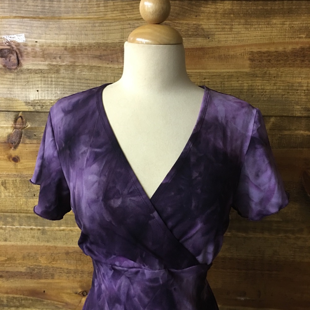 Maternity blouse Purple Tie dye Radiance Medium
